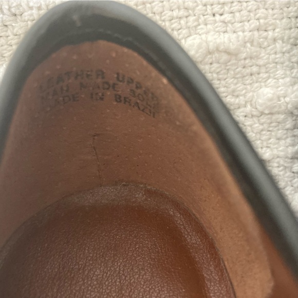 Etienne Aigner Ally all leather upper black slip on tassel loafer shoes 6N - Picture 6 of 9